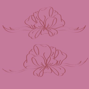 Set çekilmiş yay izole el renk arka plan üzerinde.