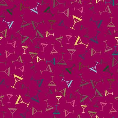 Tropik kokteyller renkli seamless modeli