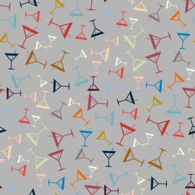 Tropik kokteyller renkli seamless modeli