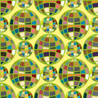 Renk seamless modeli ile işbirliği dünya küre.