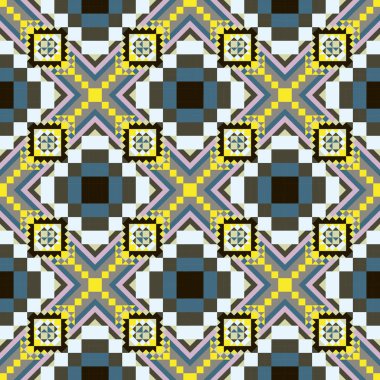 Geometrik etnik desen sorunsuz tasarım arka plan veya duvar kağıdı için