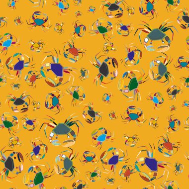 Yaz arka plan ıstakoz, vektör çizim ile 