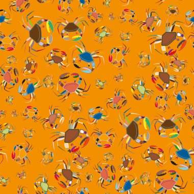 Yaz arka plan ıstakoz, vektör çizim ile 