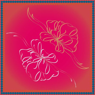 Set çekilmiş yay izole el renk arka plan üzerinde.