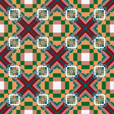 Geometrik etnik desen sorunsuz tasarım arka plan veya duvar kağıdı için