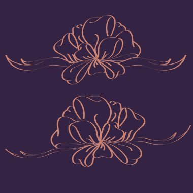 Set çekilmiş yay izole el renk arka plan üzerinde.