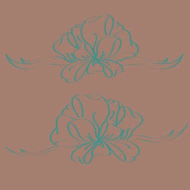 Set çekilmiş yay izole el renk arka plan üzerinde.