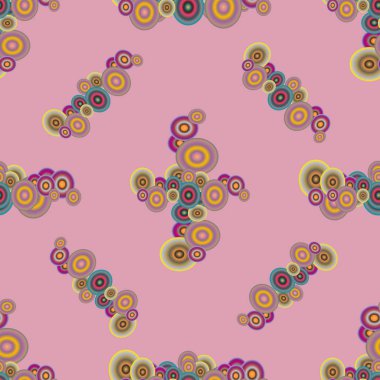 Soyut geometrik renkli seamless modeli daireler ile