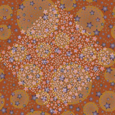 Arka plan için yıldız ile soyut geometrik renkli desen.