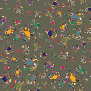 Yaz arka plan ıstakoz, vektör çizim ile 