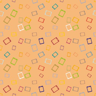 Akıllı telefon veya elektronik tablet Dikişsiz desen arka plan.