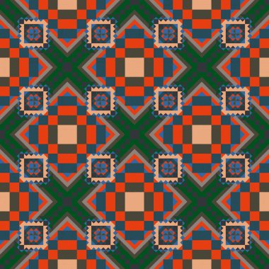 Geometrik etnik desen sorunsuz tasarım arka plan veya duvar kağıdı için