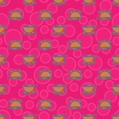 Bardak kahve veya çay arka plan seamless modeli üzerinde noktalı.