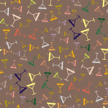 Tropik kokteyller renkli seamless modeli