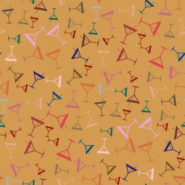 Tropik kokteyller renkli seamless modeli