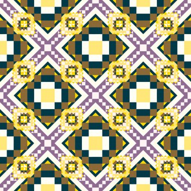 Geometrik etnik desen sorunsuz tasarım arka plan veya duvar kağıdı için