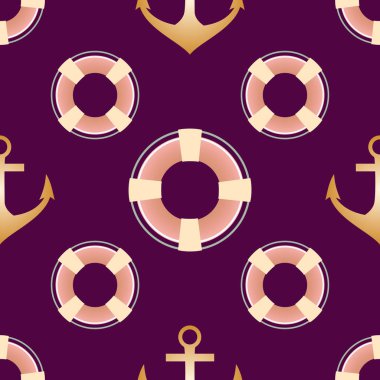 deniz karikatür düz yinelenen desen. illüstrasyon