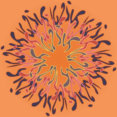 Yeni simetrik soyut mandala. Duvar kağıdı, desen dolgularını, web sayfaları, yüzey dokuları için dekoratif nesne-ebilmek var olmak kullanılmış.