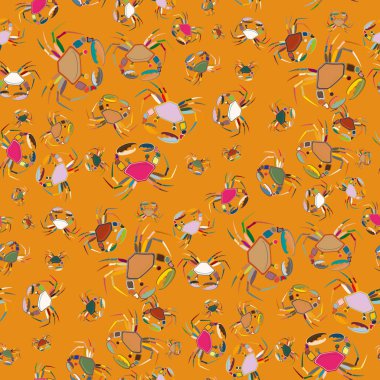 Yaz arka plan ıstakoz, vektör çizim ile 