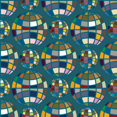 Renk seamless modeli ile işbirliği dünya küre.