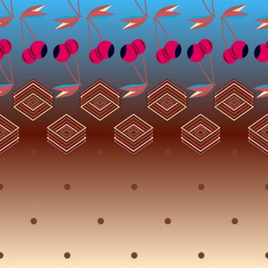 kiraz seamless modeli. Tekstil Ambalaj ve duvar kağıtları için iyi.