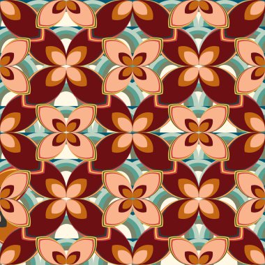 Yeni basit soyut geometrik seamless modeli ile arka plan için çiçekler