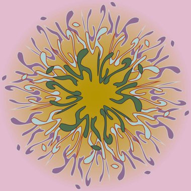 Yeni simetrik soyut mandala. Duvar kağıdı, desen dolgularını, web sayfaları, yüzey dokuları için dekoratif nesne-ebilmek var olmak kullanılmış.