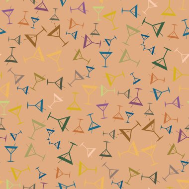 Tropik kokteyller renkli seamless modeli