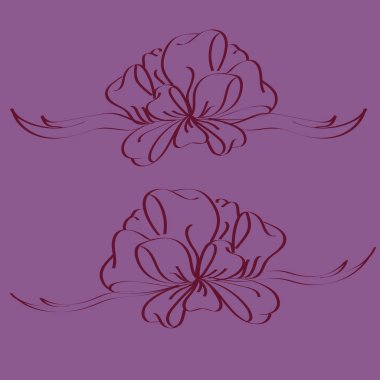 Set çekilmiş yay izole el renk arka plan üzerinde.