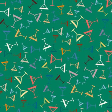 Tropik kokteyller renkli seamless modeli