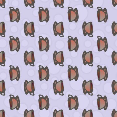 Bardak kahve veya çay arka plan seamless modeli üzerinde noktalı.