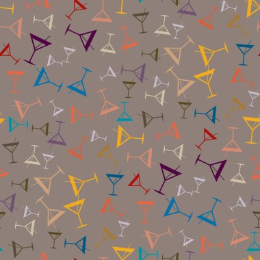 Tropik kokteyller renkli seamless modeli