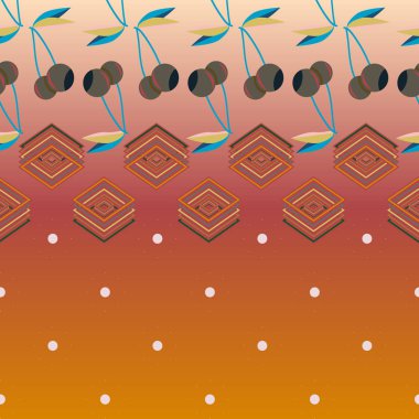 kiraz seamless modeli. Tekstil Ambalaj ve duvar kağıtları için iyi.