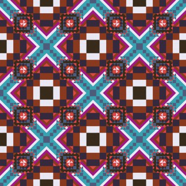 Geometrik etnik desen sorunsuz tasarım arka plan veya duvar kağıdı için