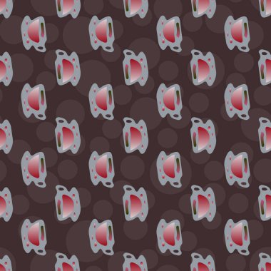 Bardak kahve veya çay arka plan seamless modeli üzerinde noktalı.