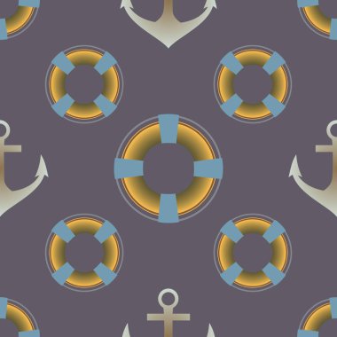 deniz karikatür düz yinelenen desen. illüstrasyon