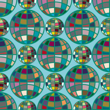 Renk seamless modeli ile işbirliği dünya küre.