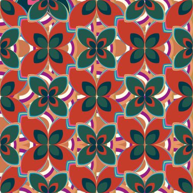 Yeni basit soyut geometrik seamless modeli ile arka plan için çiçekler