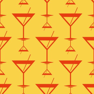 Tropik kokteyller renkli seamless modeli