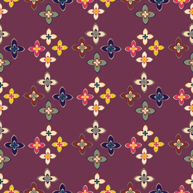 Yeni basit soyut geometrik seamless modeli ile arka plan için çiçekler