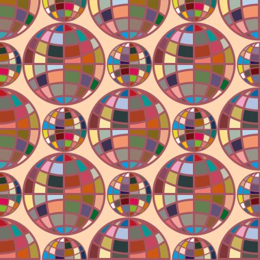 Renk seamless modeli ile işbirliği dünya küre.