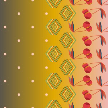 kiraz seamless modeli. Tekstil Ambalaj ve duvar kağıtları için iyi.