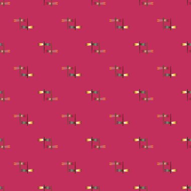 Dekoratif renkli seamless modeli ile şirin yusufçuk