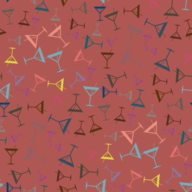 Tropik kokteyller renkli seamless modeli