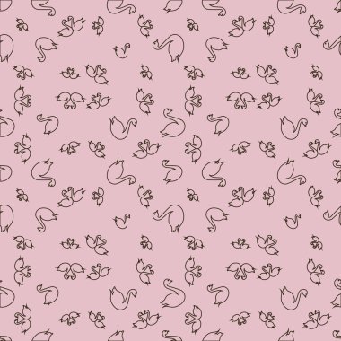 Kuğu renkli parlak seamless modeli