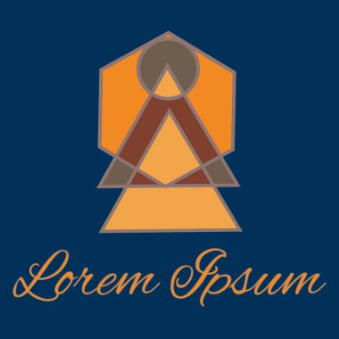 Geometrik çizgi logo. Tasarımınız için benzersiz doğrusal rozeti. Geometrik soyut şablon kavram simgesi.