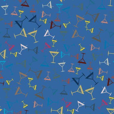 Tropik kokteyller renkli seamless modeli