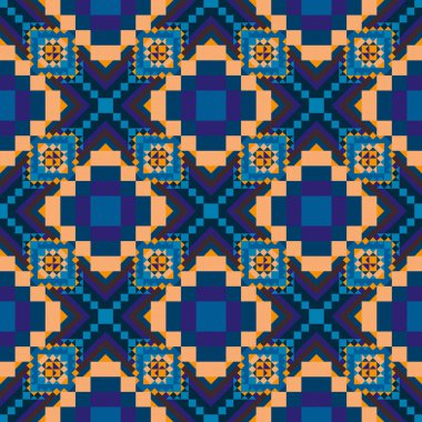 Geometrik etnik desen sorunsuz tasarım arka plan veya duvar kağıdı için