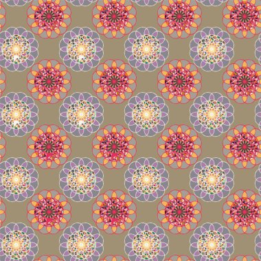  soyut çiçek geometrik Dikişsiz desen arka planı için