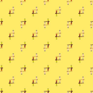 Dekoratif renkli seamless modeli ile şirin yusufçuk